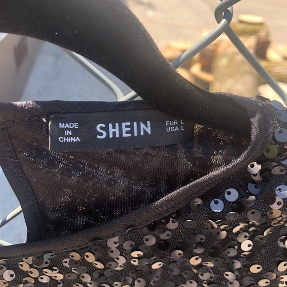 𝅺SHEIN  Black SequenceTop - Picture 6 of 10